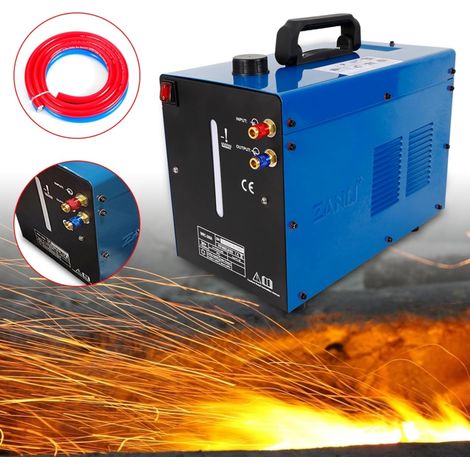 8L 230V 370W Schweißgerät, Wasserkühler Wasser Kühlung Schweißer kühlwassertank, 0.35MPA schweißwasserkühler Vortex-Wasserpumpen für WIG-Schweißer (Blau)