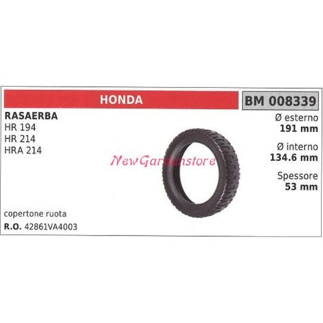 Copertone ruota HONDA rasaerba tosaerba tagliaerba HRX 194 214 008339