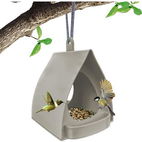 Mangeoire suspendue avec toit, station suspendue, mangeoire de jardin avec toit étanche, stations d'alimentation pour oiseaux décoratives, nichoir à oiseaux, forme de cabane, mangeoires suspendues (gr (1/5)