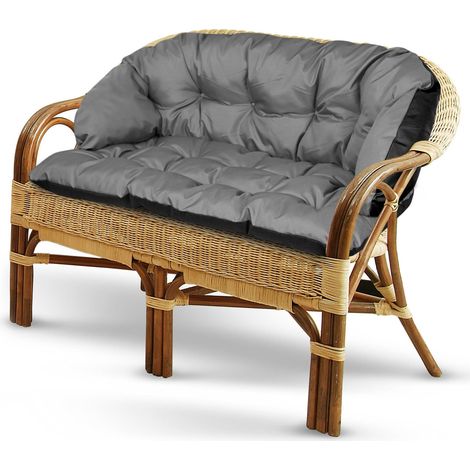 Cuscini per panca, divano, mobili da giardino, 120x40+190x40 cm, grigi (1/2)