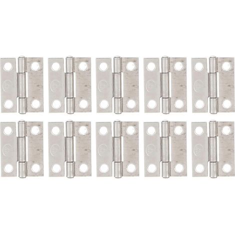 10 Stück 1-Zoll-Scharniere aus Edelstahl 304 mit 4 Löchern, klappbar, für Schiffskisten und Schranktüren