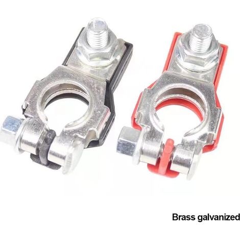 Deux connecteurs de câble à pince pour bornes de batterie automobile 12V/24V, adaptés aux voitures, camping-cars, bateaux et motos.Accessoires