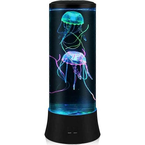 Lampe à lave LED fantaisie en forme de méduse - 7 couleurs - Lampe d'ambiance style aquarium (1/5)