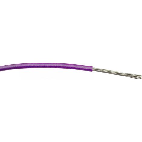 Fil électrique RS PRO BS4808 1 mm² 17 AWG, 1,5 kV c.a., PVC Violet, 100m ( Prix pour Bobine de 100 )