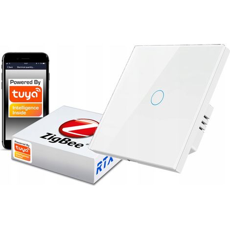 ZigBee TUYA Touch-Schalter, 1-polig, weiß, ohne N (1/5)