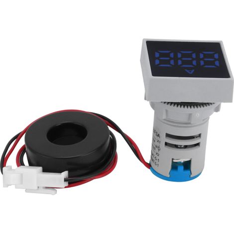 Ampèremètre numérique à panneau mat, voyant lumineux, 220 V CA, AD16-22FSA, bleu (1/5)