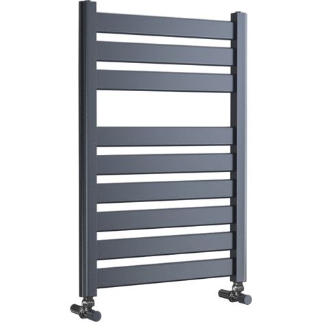 Capri - Anthracite Towel Radiator - H719mm x W500mm - Straight (1/2)
