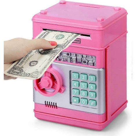 Tirelire électronique pour enfants de 3 à 12 ans, filles et garçons, avec mot de passe et accès Qi. (1/4)