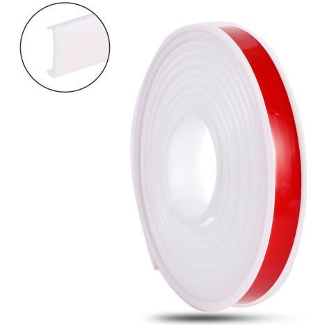 Bande de Chant en Forme de U, Protection de Bord de Meubles , Garniture de Bord Adhésif pour Étiquetage, Portes de Voiture, Coins de Table, Contreplaqué(5 m x 18 mm, Blanc) (1/4)