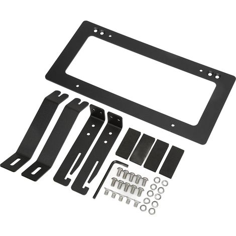 Support de plaque d'immatriculation avant en alliage d'aluminium, noir, pour Tesla Model Y 2017-2022 (1/5)