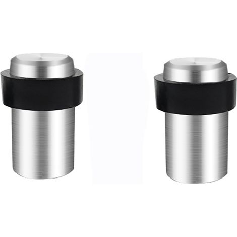 2 Butoirs Porte Sol 45mm Acier Inox Arr锚t Bloque Porte (1/5)