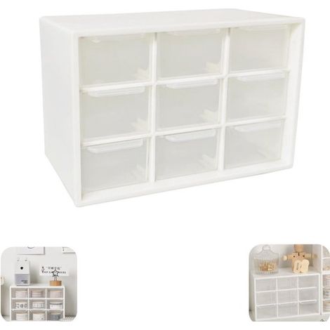Boîte de rangement boîte à goûter armoire à maquillage boîte à bijoux (blanc, 11,69,87,6 cm) (1/5)