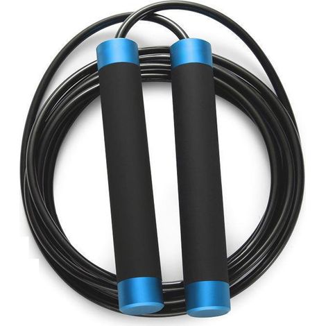 Corde à Sauter Poids - Acier Inoxydable - Roulements à Billes - Réglable en Longueur - Pour Boxe Cardio Crossfit - 1 Pièce (1/5)
