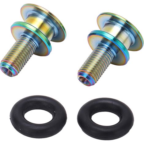 Vis de fixation en alliage de titane pour manivelle VTT, boulon M8x15mm avec alésage carré, coloris assortis (1/5)