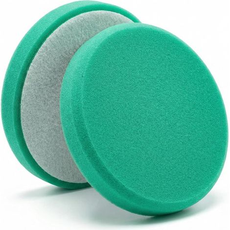 2 Pièces Mousse de Polissage Verte, 150 mm - Pad polissage à utiliser avec une polisseuse (1/5)