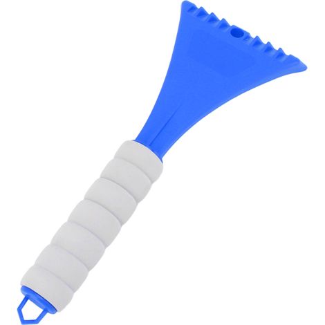 Pelle à pare-brise de voiture, poignée ergonomique en EVA, coins arrondis, grattoir à glace portable et sécuritaire pour véhicules, pour l'extérieur, neige, bleu (1/5)