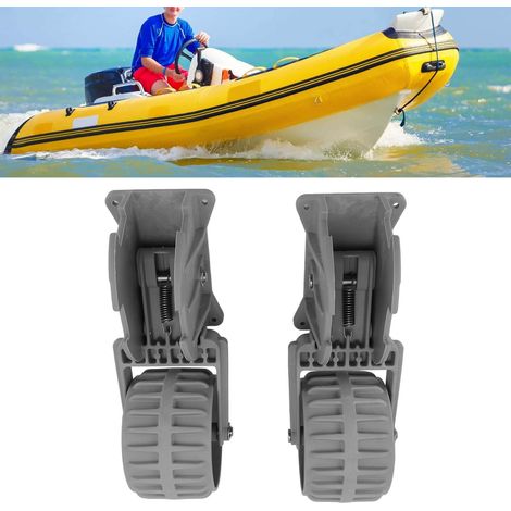 Une paire de roues de remorquage en nylon pour petits bateaux et kayaks gonflables. (1/5)