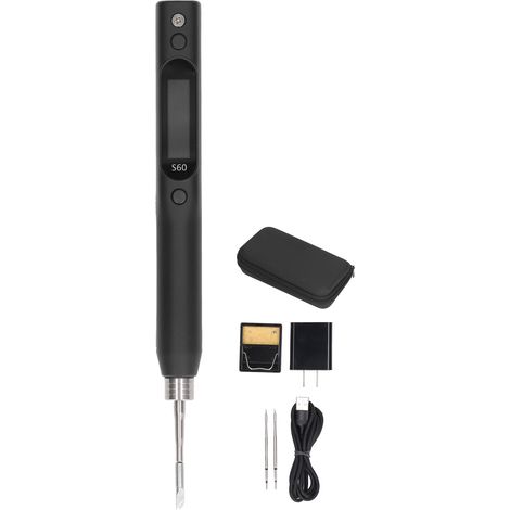 Station de soudage électrique portable avec affichage numérique, alimentation PD/QC/DC, fer à souder professionnel 60W, prise US 110-220V, kit complet pour réparation électronique (1/5)
