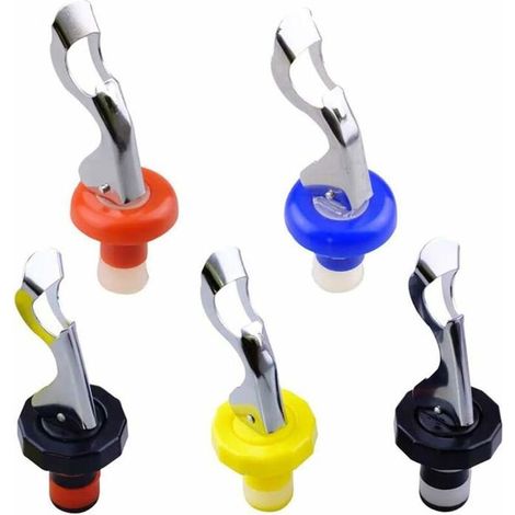 Bouchons de vin en silicone, 5 bouchons de bouteille de vin manuels, bouchons de vin hermétiques, bouchons de bouteille en silicone (1/4)