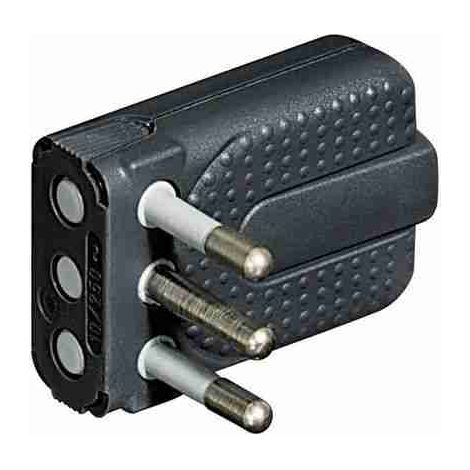 BTIS2465TG Prise d'angle compacte 2P+T 16A - Anthracite (emballage blister)