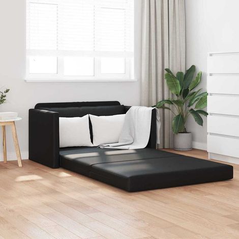 Canapé-Lit,Lit de jour,Lit de repos 110cm Noir Simili cuir (1/5)