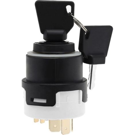 Interrupteur à Clé de Démarrage à 9 Broches avec 2 Clés 701/80184 50988 85804674 Compatible avec JCB (1/5)