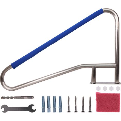 Main Courante Piscine, 139 x 81 cm, Barre de Sécurité avec Revêtement Nylon Anti-dérapant, 113 kg, pour Piscine, Spa, Jacuzzi (1/5)