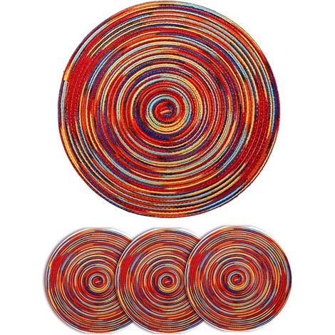 Runde Platzsets aus hitzebeständigem Baumwollgewebe – 30 cm