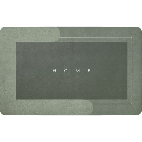 Alfombrilla de baño nueva, absorbente y de secado rápido, antideslizante, repelente al aceite, con estampado del lago Baikal (rectangular) – verde, 40 x 60 cm (1/5)
