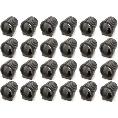 24 deslizadores para muebles, deslizadores de plástico para sujetar tubos de sillas, deslizadores de plástico para patas de sillas en forma de U, deslizadores con clips para tubos redondos -Crezuo