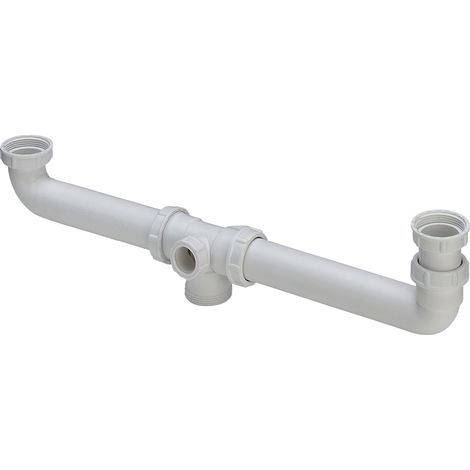 Ablaufverbindung 792.3 in G1 1/2 Kunststoff weiss (1/4)