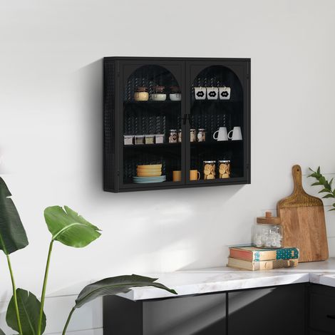 Schrank Aufbewahrung wandmontiert 60x70 cm Metall OKMYHOME (1/4)