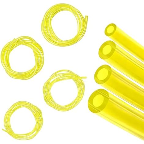 Lot de 4 tuyaux de carburant de 1 m, 2 x 3,5 mm, 2,5 x 5 mm, 3 x 5 mm, 3 x 6 mm, kit de tuyau de carburant universel pour tronçonneuse, souffleur, tronçonneuse, tondeuse à gazon, débroussailleuse (1/5)