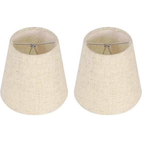 2 pantallas de tela, 9 x 14 x 13 cm. Pantallas de repuesto para lámparas de pared, candelabros, lámparas de mesa y lámparas colgantes (1/5)