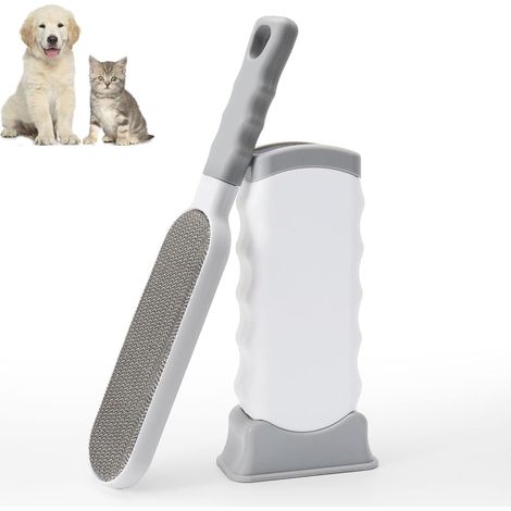 Cepillo quitapelos para perros y gatos - Cepillo mágico reutilizable para quitar el pelo de mascotas (sofá, ropa, coche, cama) (paquete de 2) (1/5)