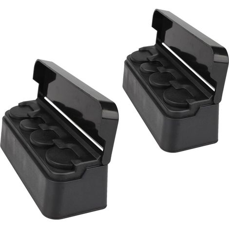 Lntyq Noir Boîte de Rangement de Porte-Monnaie de Voiture Portable boîte à Monnaie Coin Organizer avec Couvercle (Lot de 2)