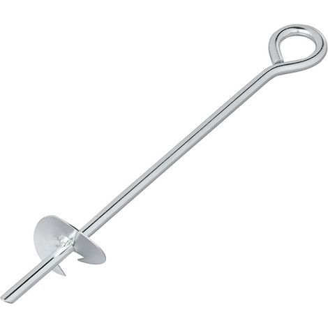 Ancoraggio a terra 39 cm in acciaio zincato con occhiello