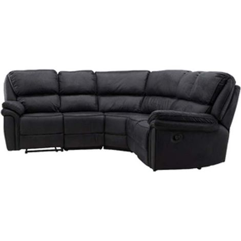 Sarandacanapé d'angle, fauteuil inclinable électrique avec repose-pieds noir. (1/5)