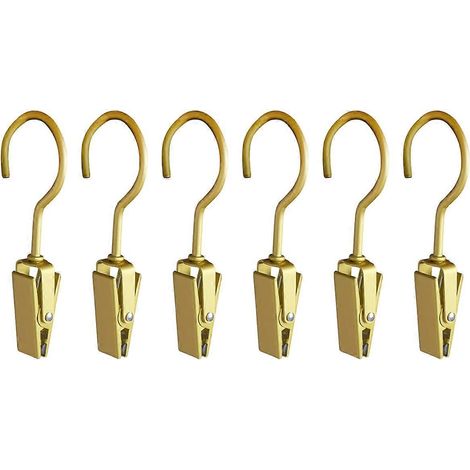 Set aus 6 multifunktionalen Clips aus Aluminiumlegierung zur Aufbewahrung von Hüten, Röcken und Kleidung, nahtlosen Kleiderbügeln und Hosentrocknern. (1/5)
