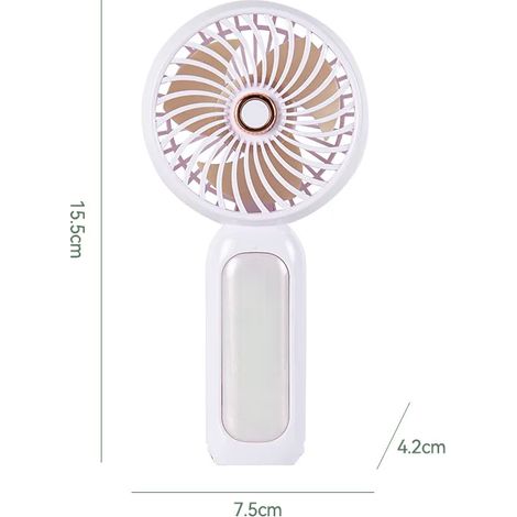 Ventilateur de poche portable MEET SUN à 3 vitesses, silencieux et compact, rechargeable par USB, idéal pour le sport.-AquaForge (1/5)