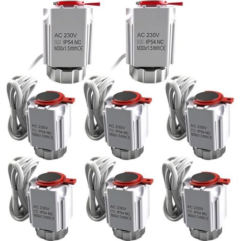 Servomoteur chauffage au sol 230 V NC – VA80, filetage M30×1,5 mm, fermé à l’arrêt, pour répartiteurs de circuits (1/5)