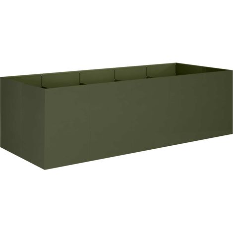 Cache-pot de jardin Vert olive 200 x 80 x 60 cm vidaXL