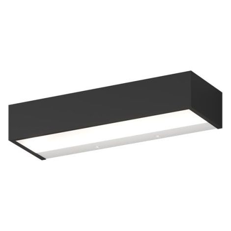 Applique moderno top light bios 1213 30 led switch 1320lm alluminio illuminazione modulo integrato, finitura metallo nero