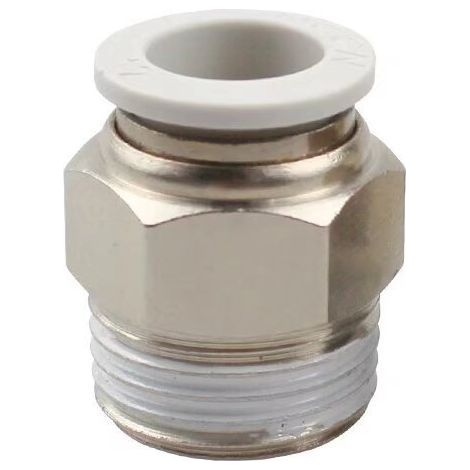 GENERIC-2pcs Connecteur Rapide d'air raccords Pneumatiques Connecteur Raccords Rapides Dia. 8mm pour l'industrie Automatique(Blanc,PT1/2) (1/5)
