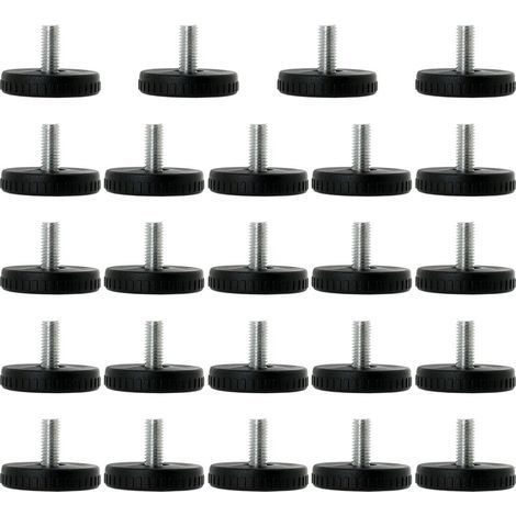map M8x18x40mm Pieds de Nivellement Réglables 24 Pcs pour Meubles Protection de Sol pour Pieds de Chaise et de Canapé (1/4)