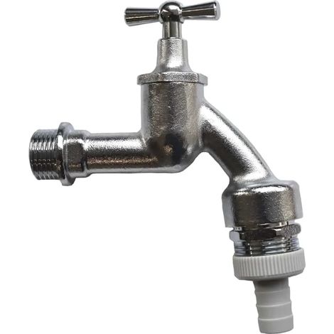 Robinet Machine à Laver 3/4 Pouce Chromé Mat avec Aérateur
