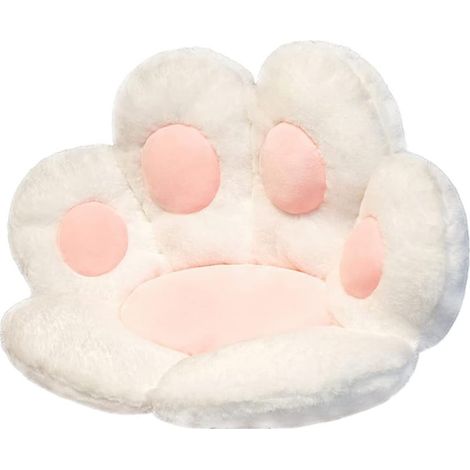 (70x70cm, Blanc)Coussin,Coussin pour pattes de chat,Coussin de siège mignon Coussin pour chaise canapé paresseux Décoration extérieure Plancher chaud Coussin Tapis chaud doux pour la peau (1/5)