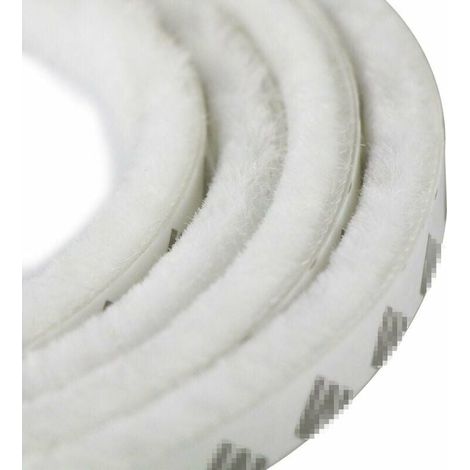 Striscia adesiva antipolvere per finestre e porte scorrevoli, 9 mm x 15 mm, bianca (1/4)