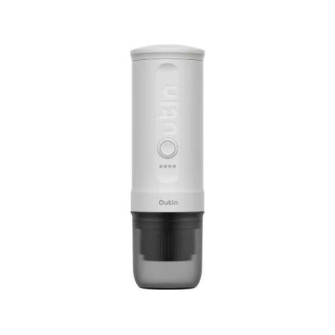 Outin Nano Portable Espresso Machine, 80ml, 7500mAh, Pearl White EU Silver