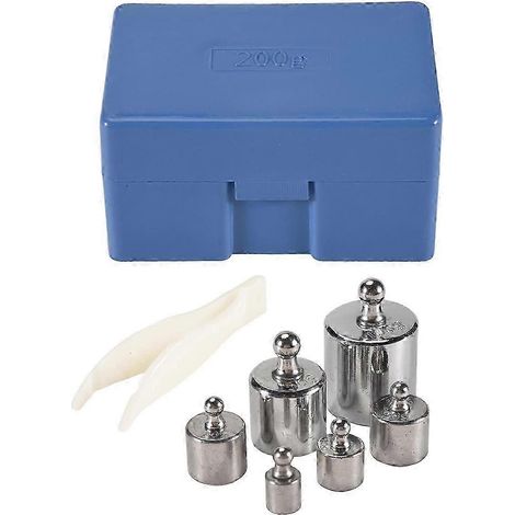 6-teiliges Set mit Präzisionsgewichten (100 g, 50 g, 2 x 20 g, 10 g, 5 g) – Digitalwaage (1/5)